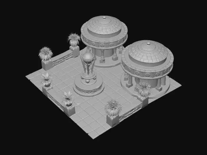 3D model for AoE Rise of Rome Carthago Town Center