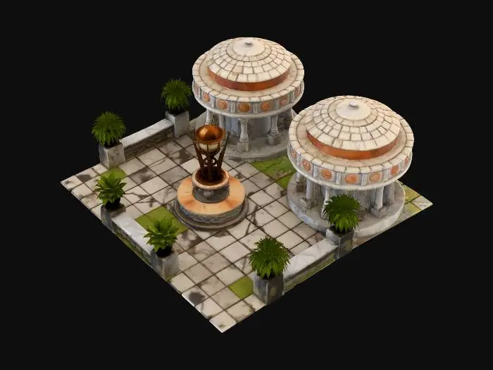 3D model for AoE Rise of Rome Carthago Town Center
