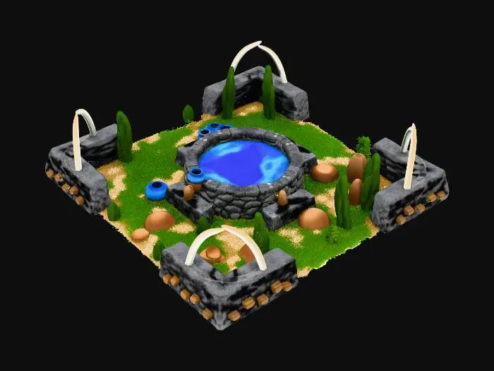 3D model for AoE Town Center