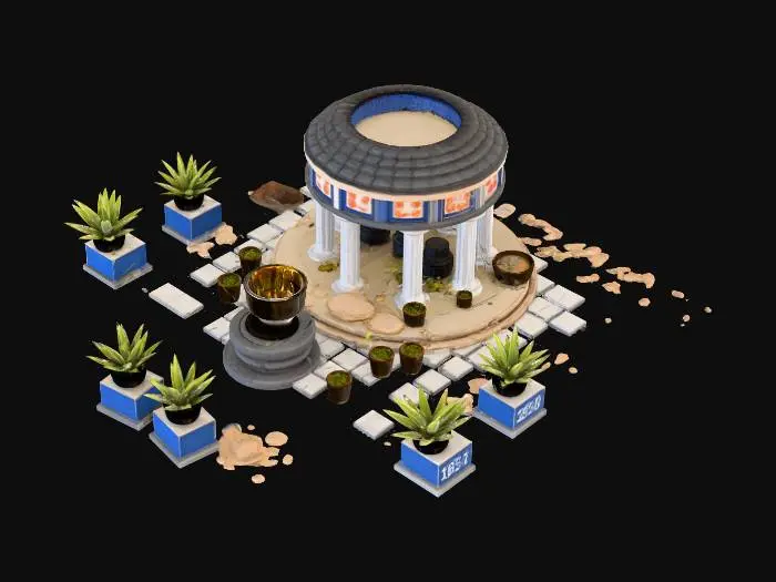 3D model for AoE Rise of Rome Carthago Town Center
