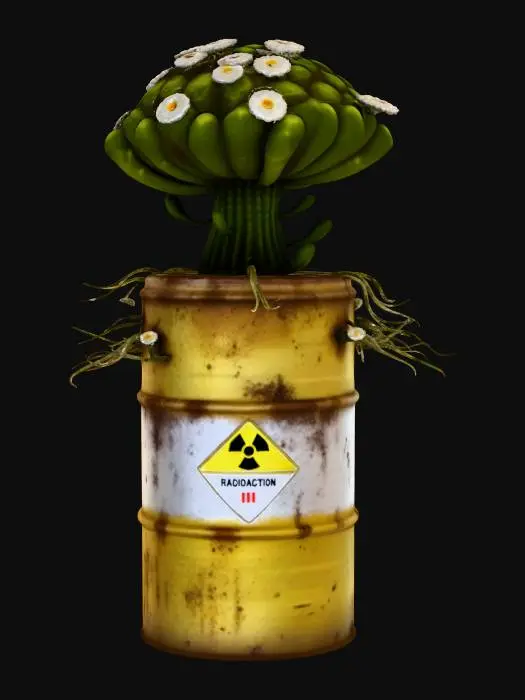 3D model for Fallout 76 Nuclear Waste Barrel Planter
