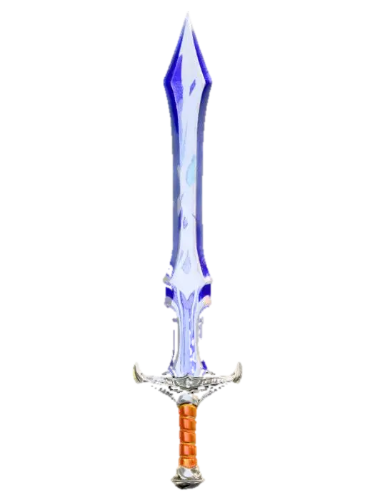 D2R Crystal Sword 3D model, vytvořený pomocí AI
