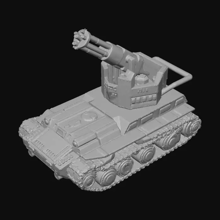 3D model for CNC Generals Gatling Tank