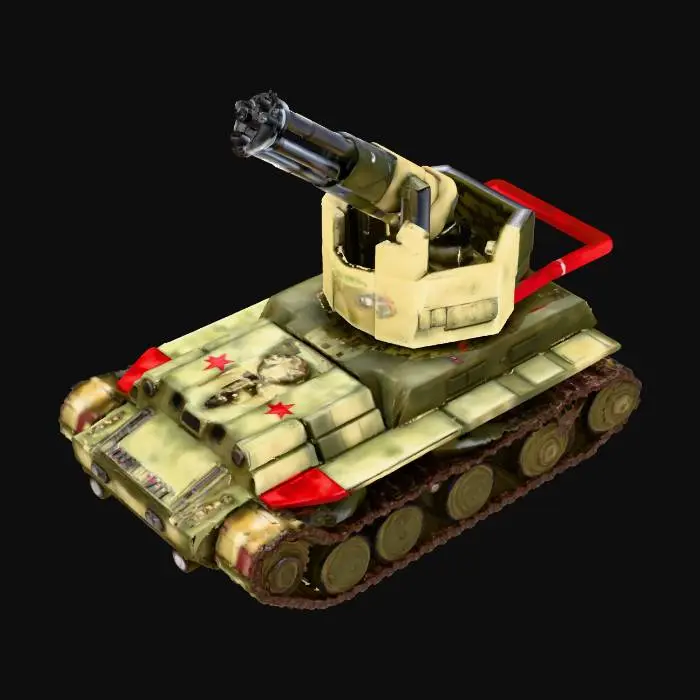 3D model for CNC Generals Gatling Tank