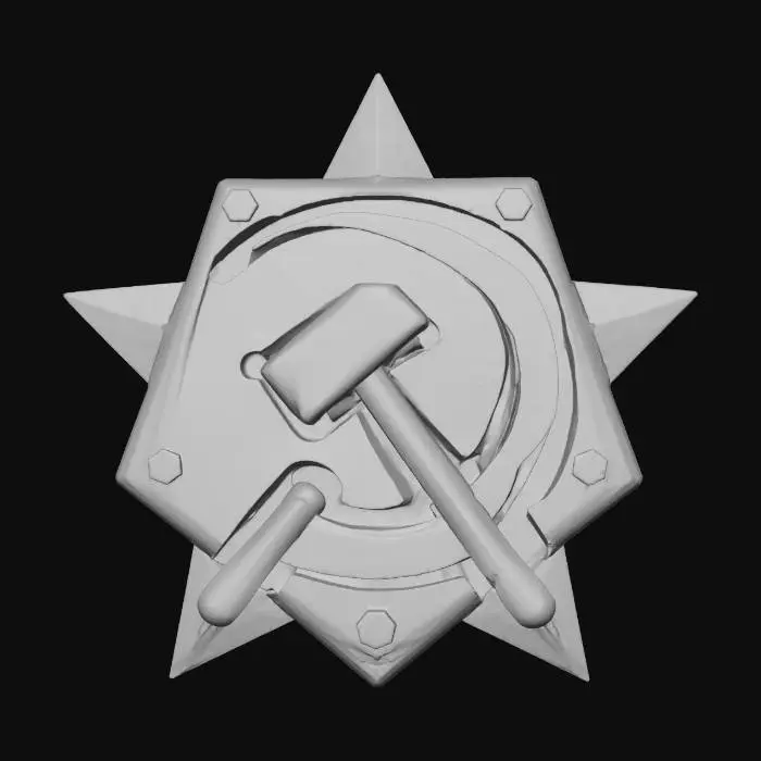 3D model for CNC Red Alert 2 Soviet Logo