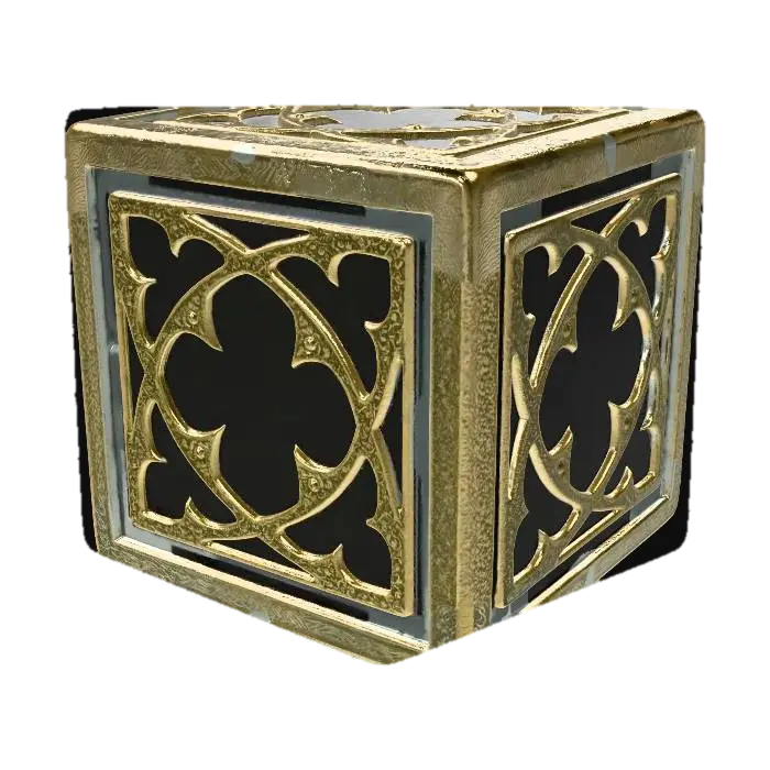D2R Horadric Cube 3D model, vytvořený pomocí AI
