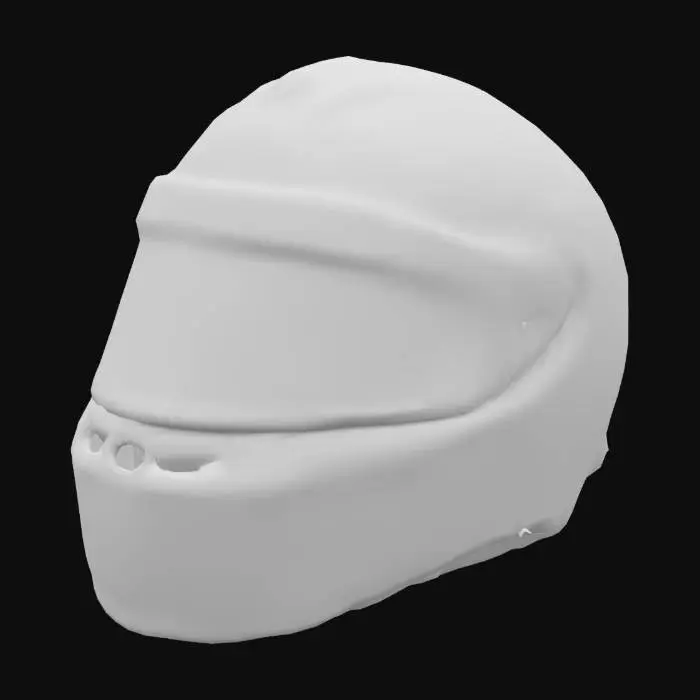 3D model for generate a  black formula one helmet
