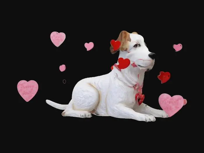 3D model for Loyal Dog, the devoted guardian, ensuring every friend feels loved., #valentine#