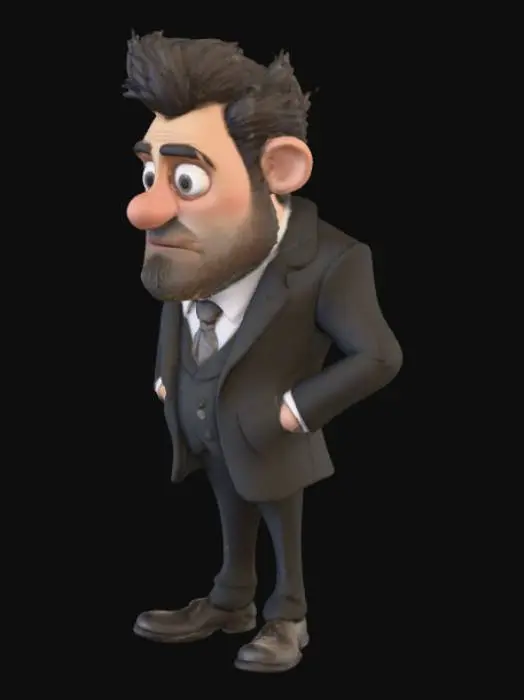 3D model for Determined Businessman