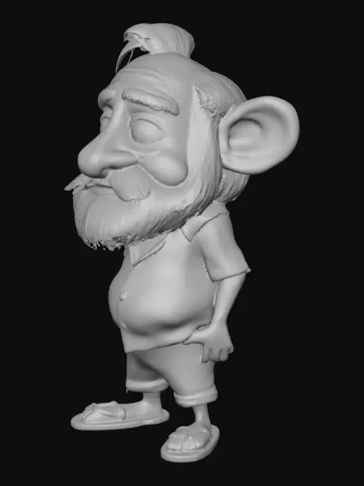3D model for Whimsical Grandpa Character