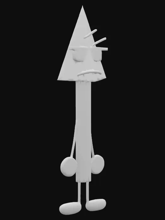 3D model for Grumpy Pencil Character/Hyper
