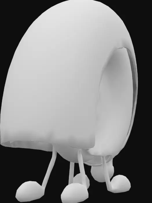 3D model for Black Doughnut Character/Redd