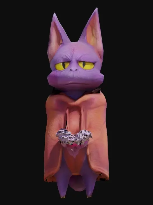 3D model for Purple Hoodie Cat/Ryth