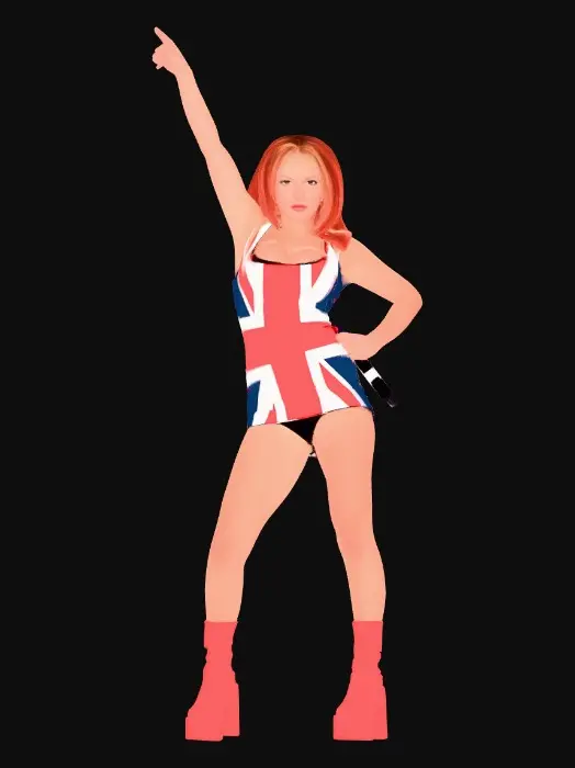 3D model for Union Jack Pop Star