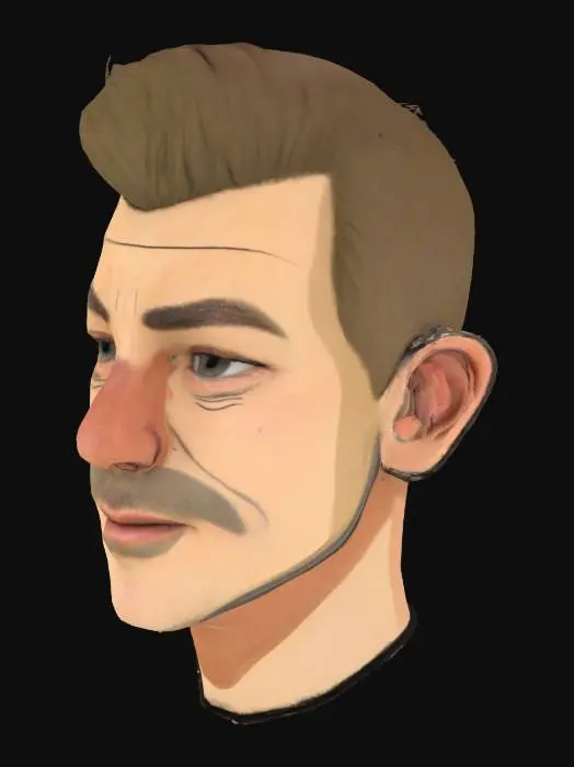 3D model for Portrait of a Thoughtful Man