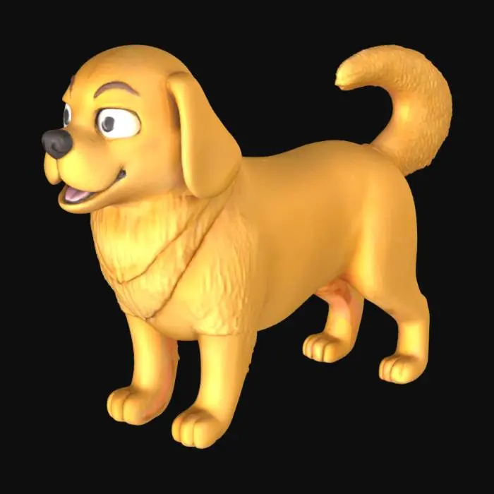 3D model for Golden Retriever
