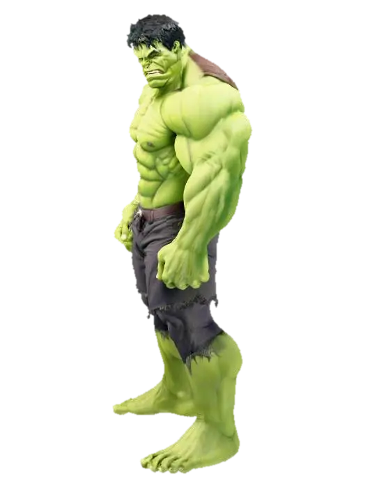 hulk 3D model, vytvořený pomocí AI