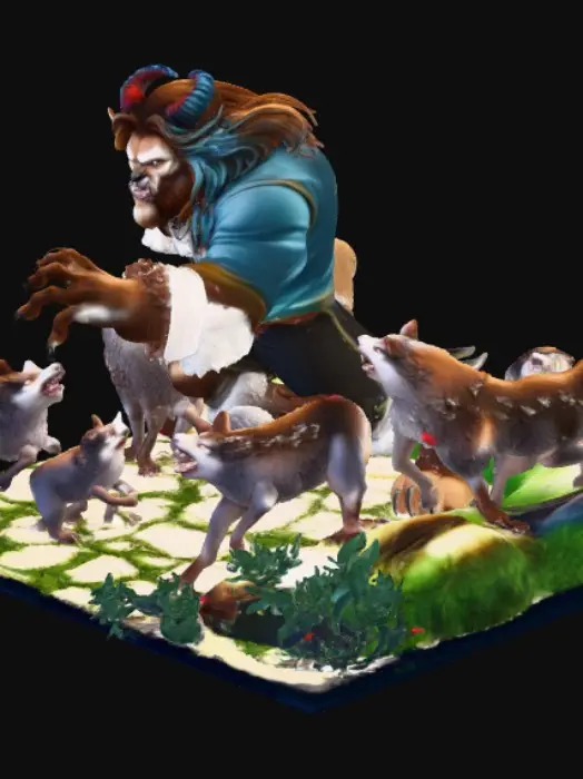 3D model for Moonlit Encounter