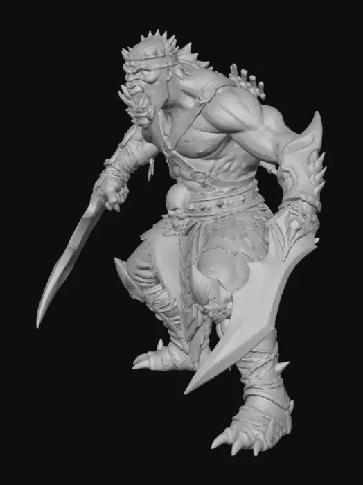 3D model for Warrior of the Wastelands baraka , #Thanksgiving#