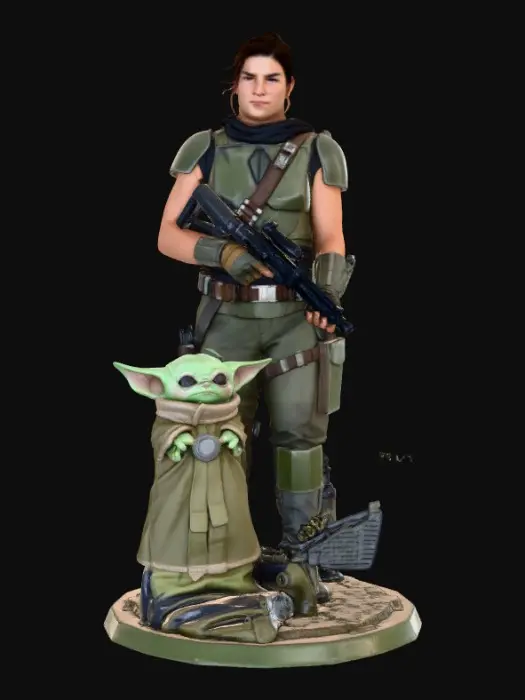 3D model for Cara dune and Grogu