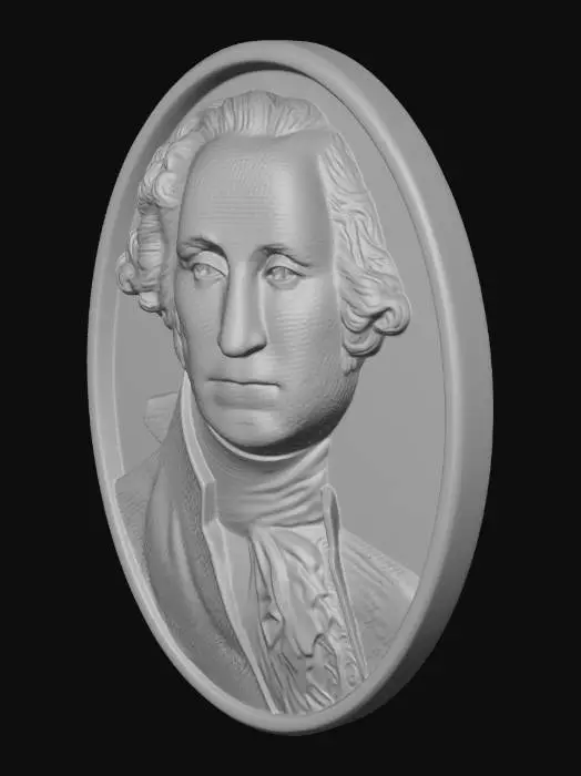 3D model for Portrait on Currency