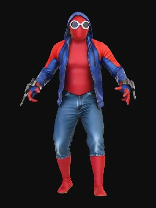 3D model for Spider Hero in Denim