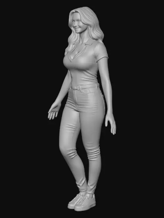 3D model for Rust Polo and Skinny Jeans