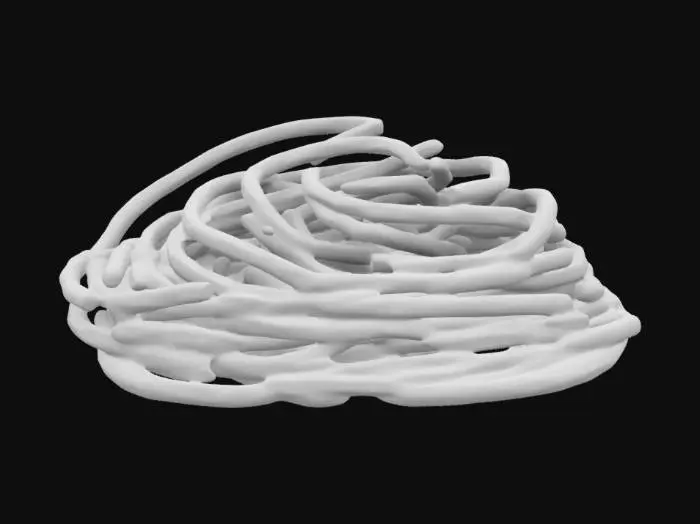 3D model for long cable with different 3 color red, green, blue who old and little broken