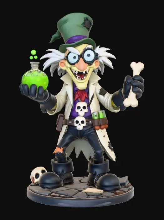 3D model for Mad Scientist Figurine