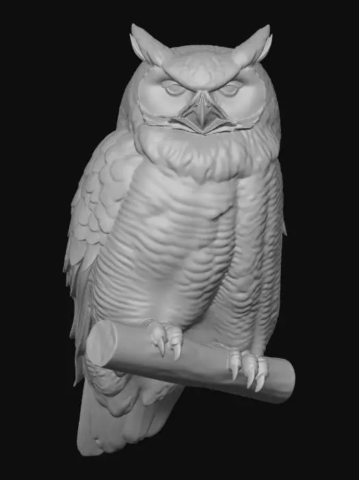 3D model for Great Horned Owl