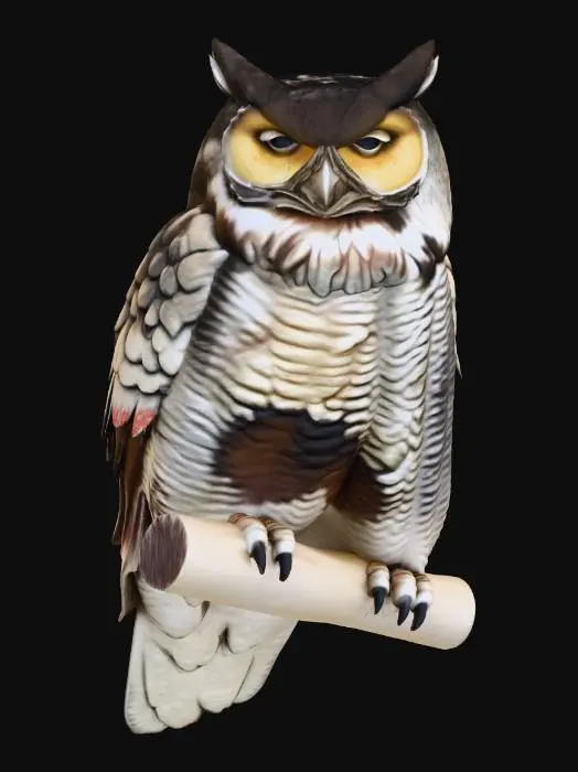 3D model for Great Horned Owl