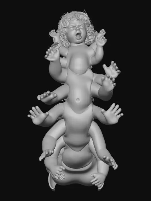 3D model for Centipede Doll.
