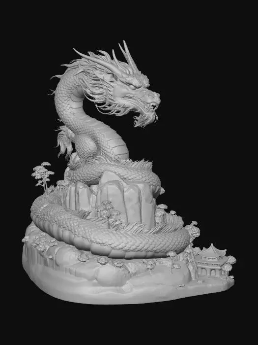 3D model for Guardian of the Azure Peaks