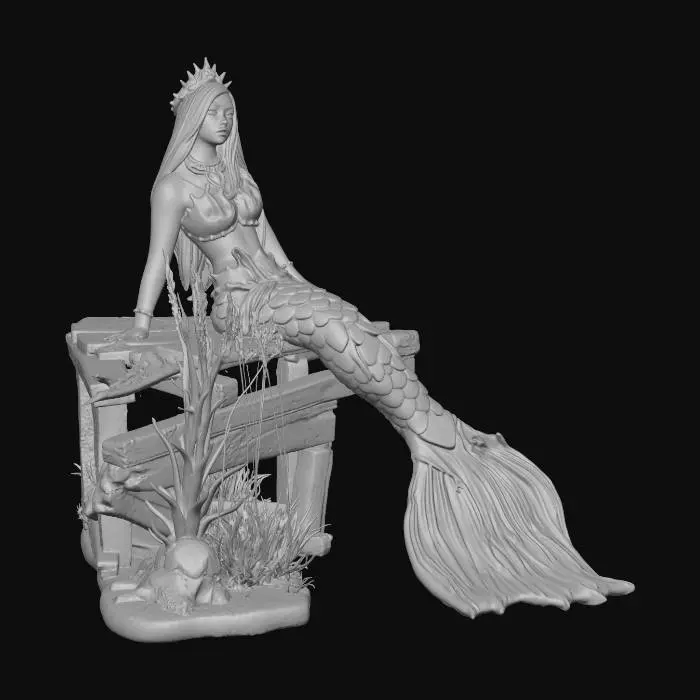 3D model for Gothic Mermaid by the Lake