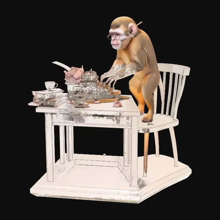 3D model for Monkey Typist