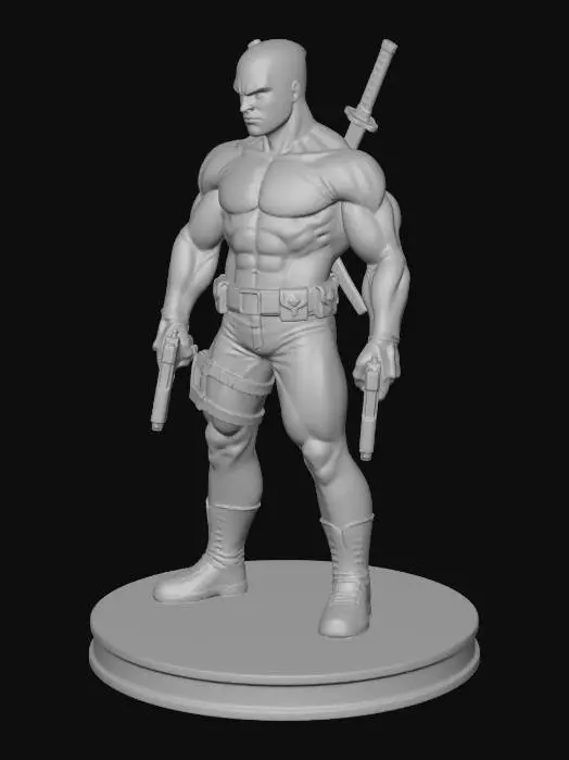 3D model for Black White Man
