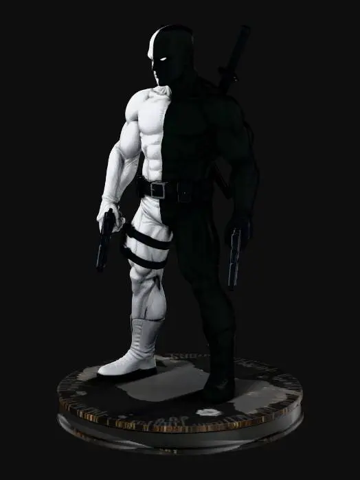 3D model for Black White Man
