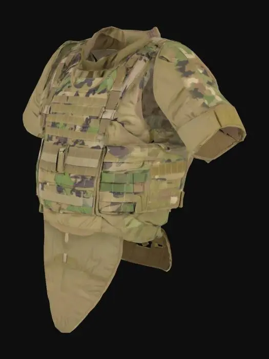 3D model for Tactical Body Armor with shoulder armor