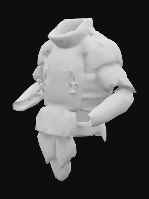 3D model for Tactical Body Armor with shoulder and hands armor