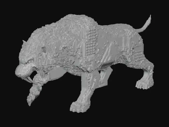 3D model for Lego Saber-Tooth Tiger