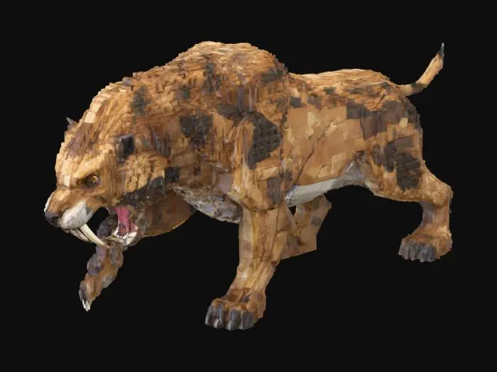 3D model for Lego Saber-Tooth Tiger