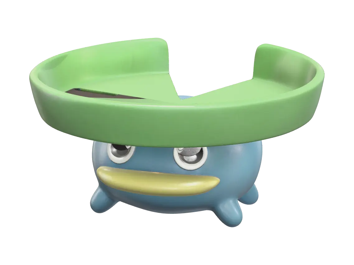 Ornate Lotad Evolution 3D model, vytvořený pomocí AI