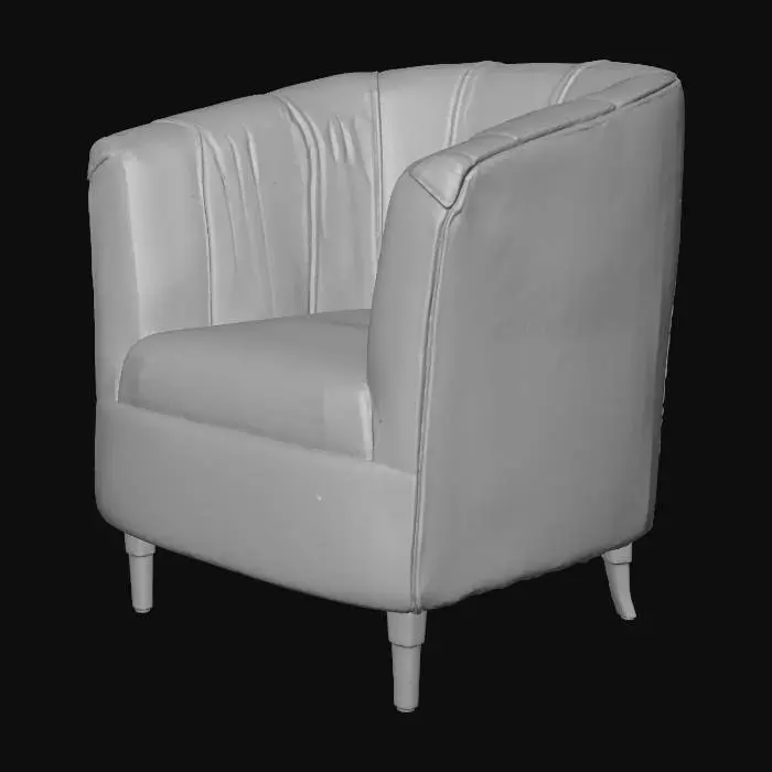 3D model for Black Armchair Elegance