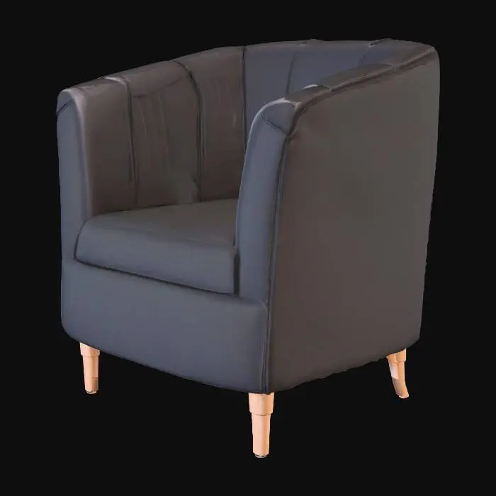 3D model for Black Armchair Elegance