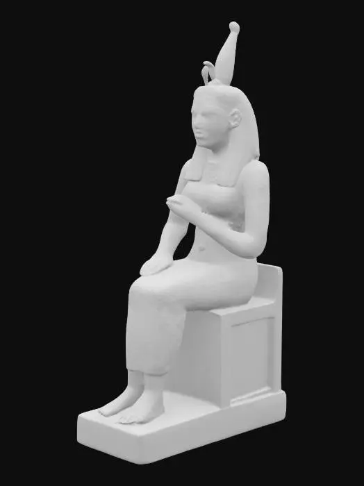 3D model for Seated Egyptian Deity Statue