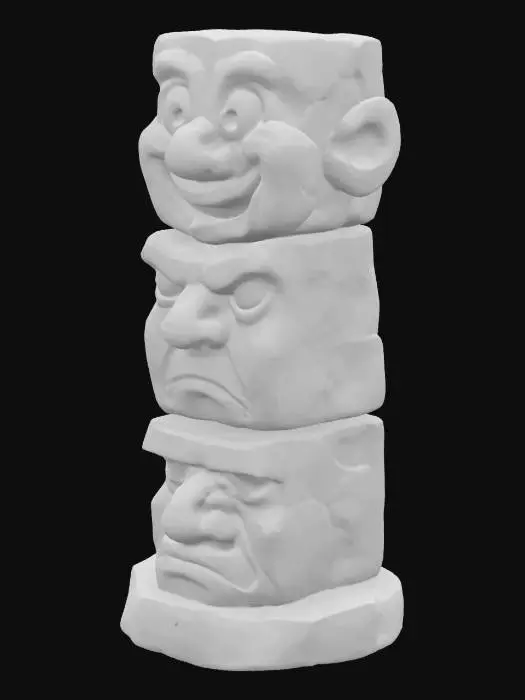3D model for Stone Faces Totem