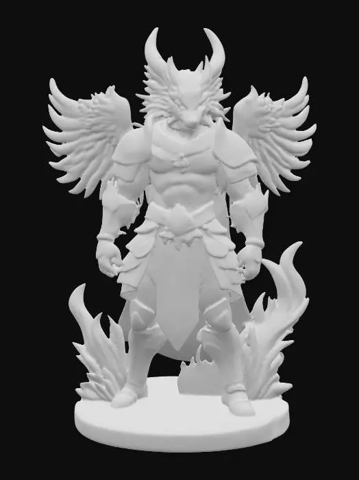 3D model for Fiery Aegis, #PBR#