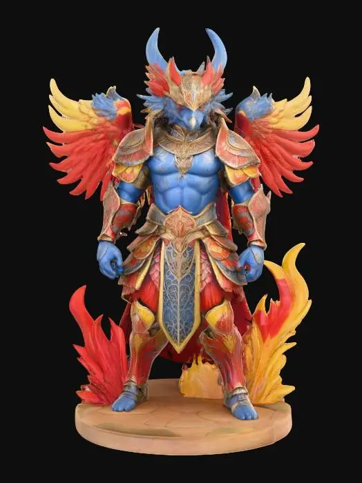 3D model for Fiery Aegis, #PBR#