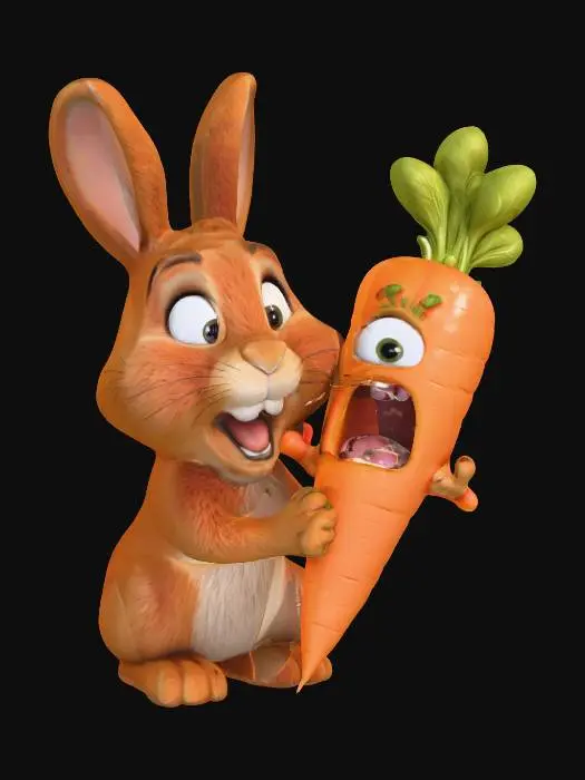 3D model for Bunny and Carrot
