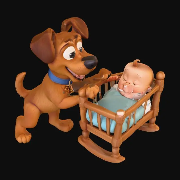 3D model for Dog Craddle Baby